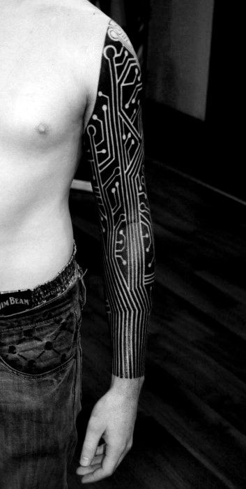 schwarz blackwork tattoo 17