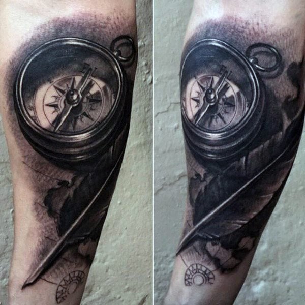 kompass tattoo 112