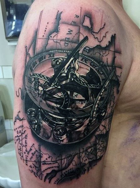 kompass tattoo 139