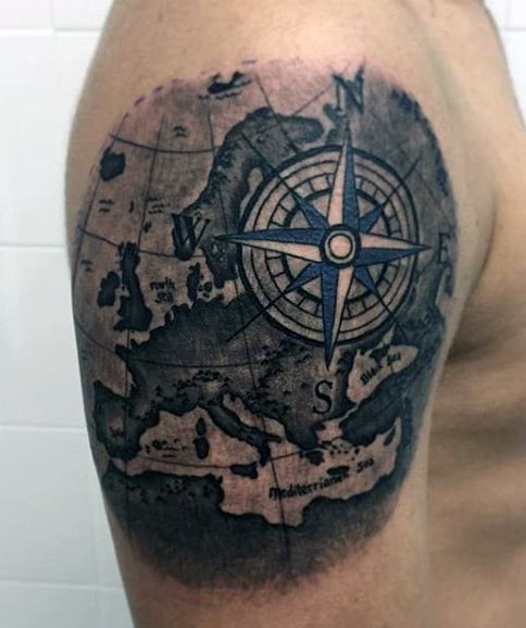 kompass tattoo 154
