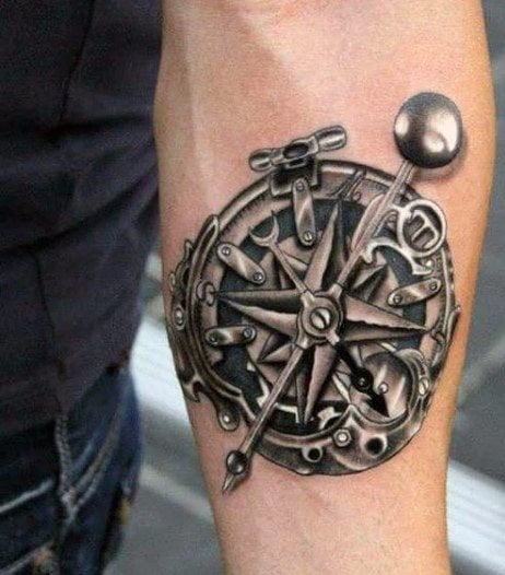 kompass tattoo 166