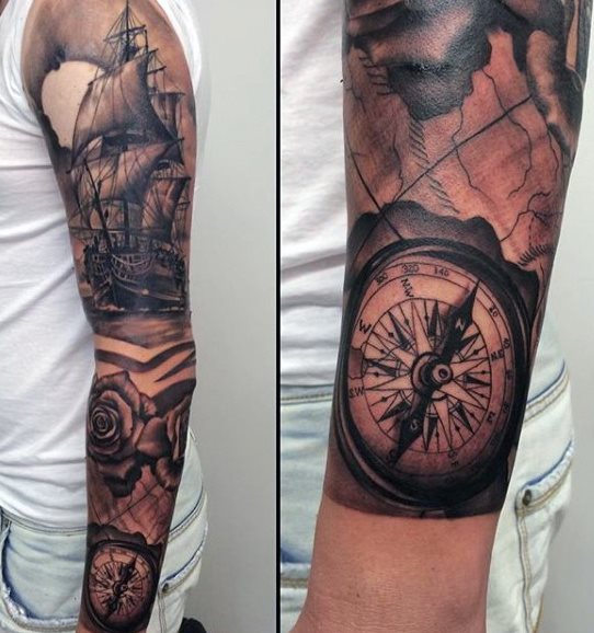 kompass tattoo 31