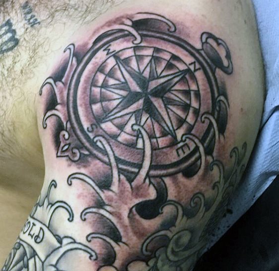 kompass tattoo 46