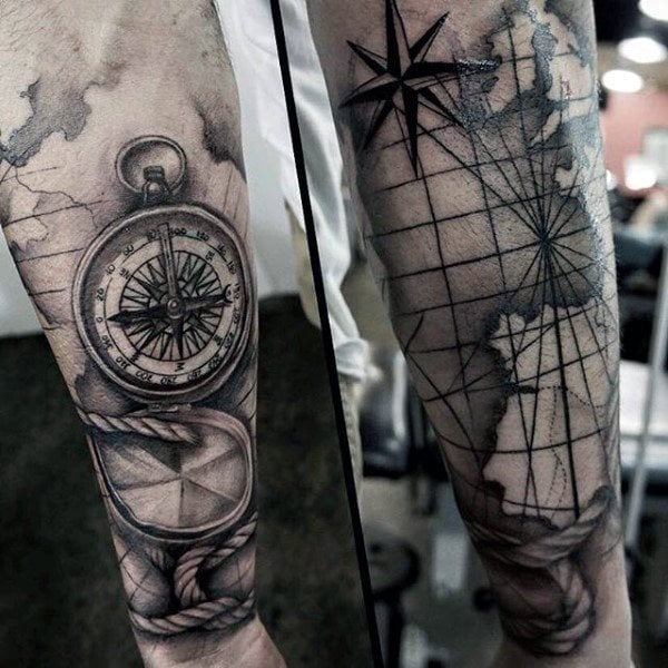 kompass tattoo 49