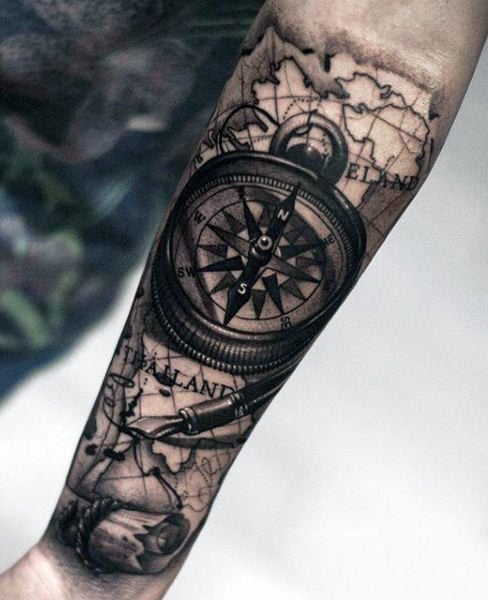 kompass tattoo 61