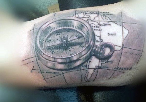 kompass tattoo 88