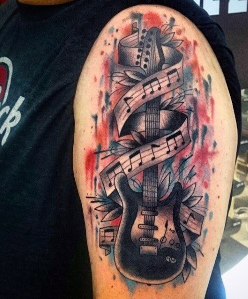 gitarre tattoo 130