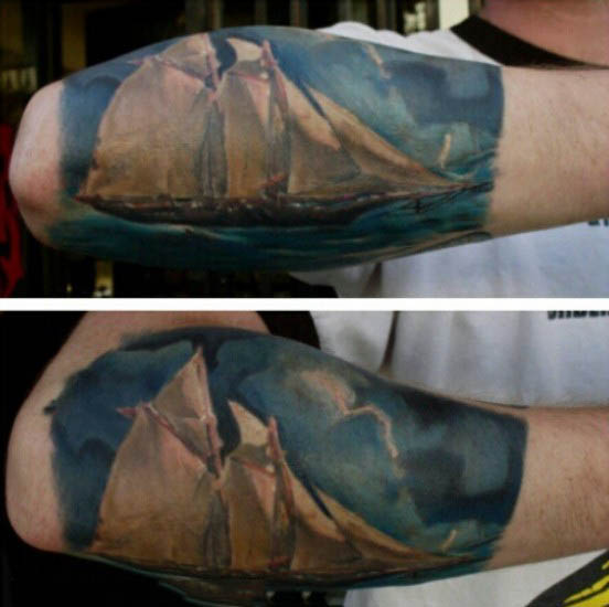 segelboot tattoo 07