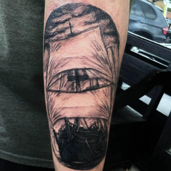 segelboot tattoo 136