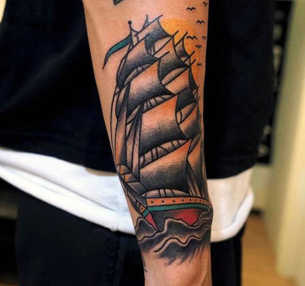 segelboot tattoo 145
