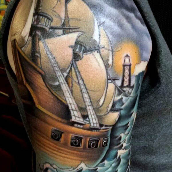 segelboot tattoo 19