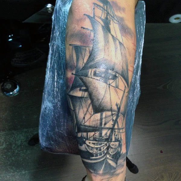 segelboot tattoo 34