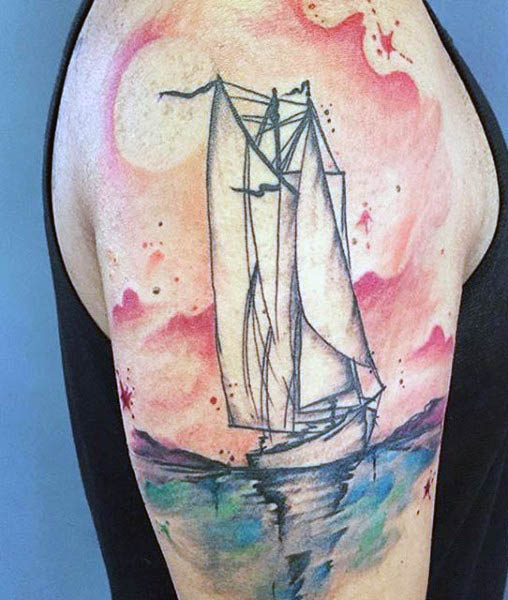 segelboot tattoo 70