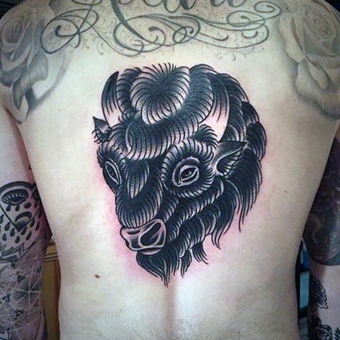bison tattoo  09
