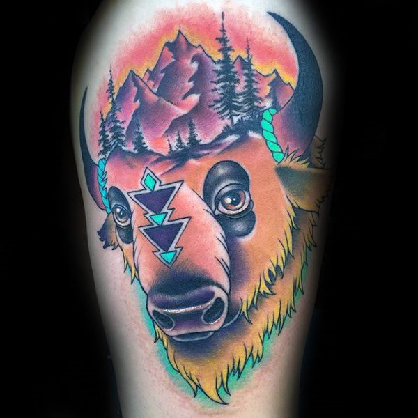 bison tattoo  11
