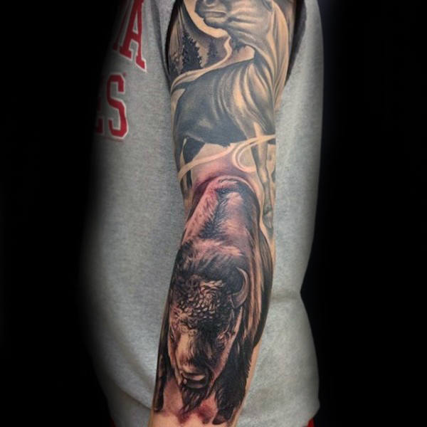 bison tattoo  17