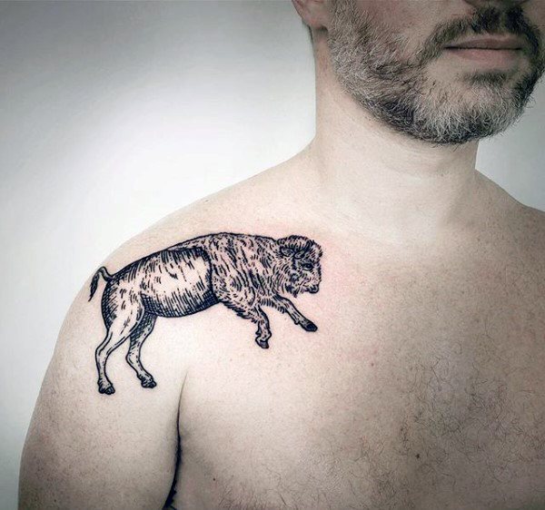 bison tattoo  19
