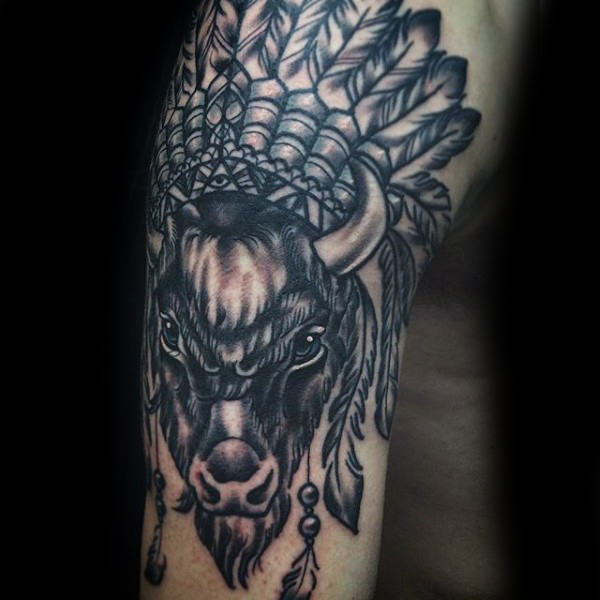 bison tattoo  37