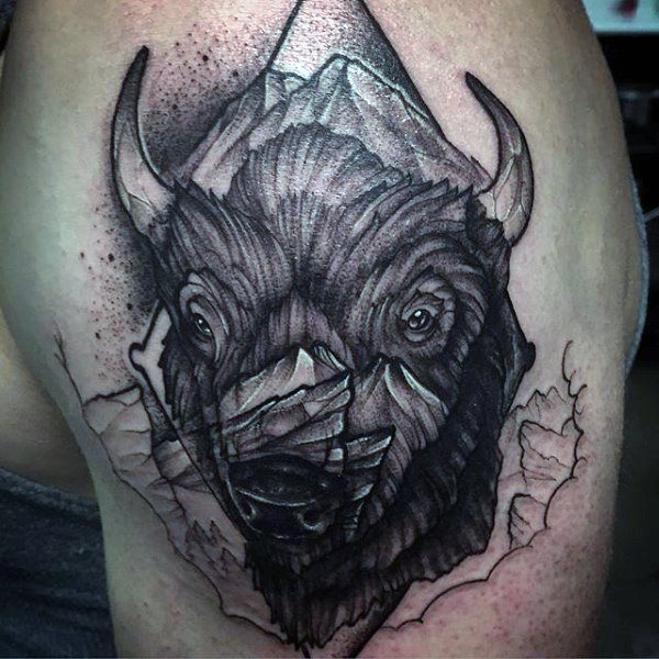bison tattoo  77