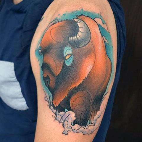 bison tattoo  87