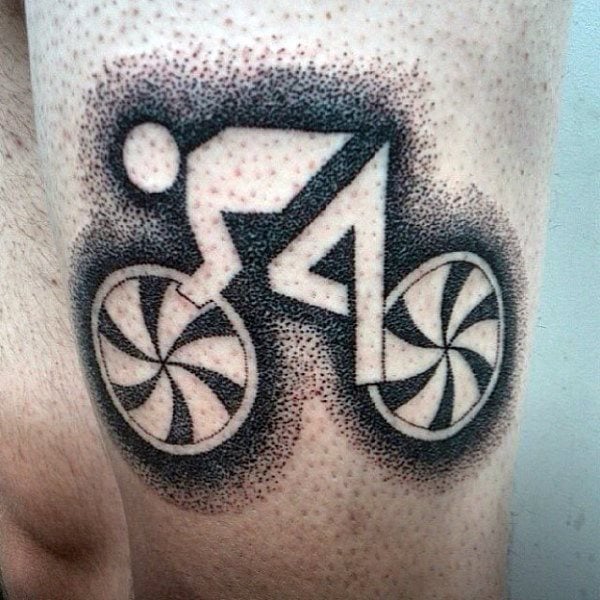 fahrrad radsport tattoo 166