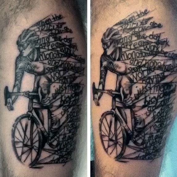 fahrrad radsport tattoo 181
