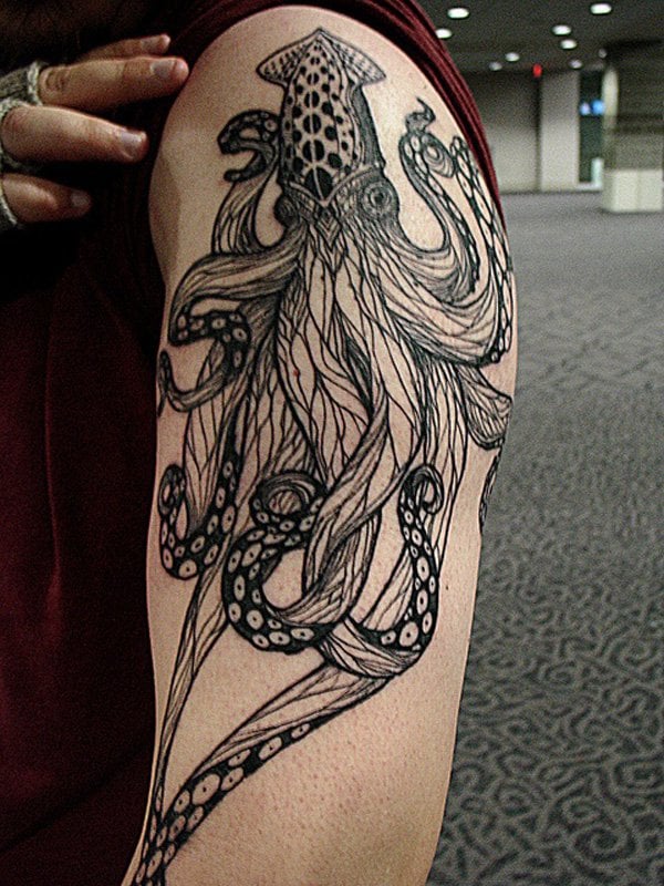 krake tintenfische tattoo 146