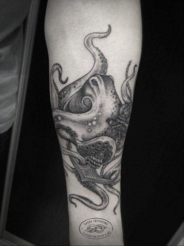 krake tintenfische tattoo 161