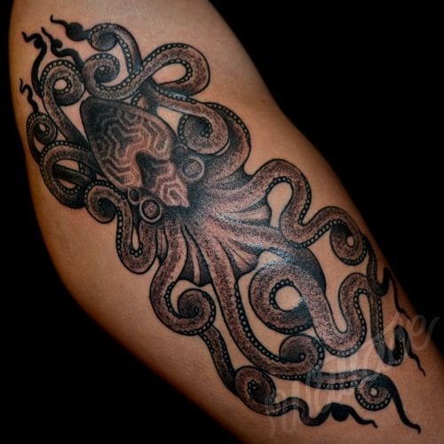 krake tintenfische tattoo 197