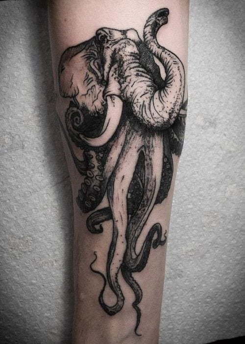 krake tintenfische tattoo 251