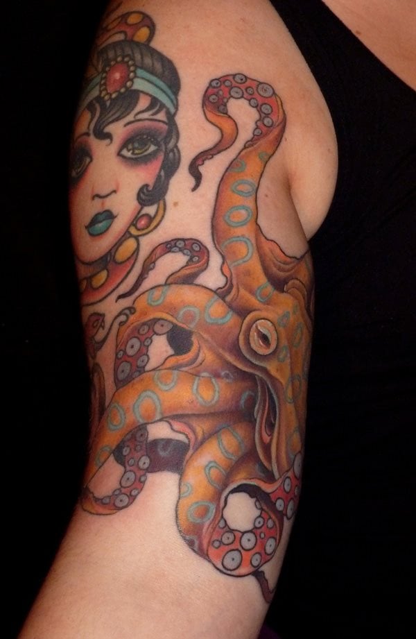 krake tintenfische tattoo 35