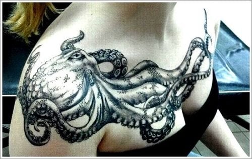 krake tintenfische tattoo 398