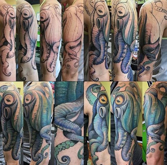 krake tintenfische tattoo 434
