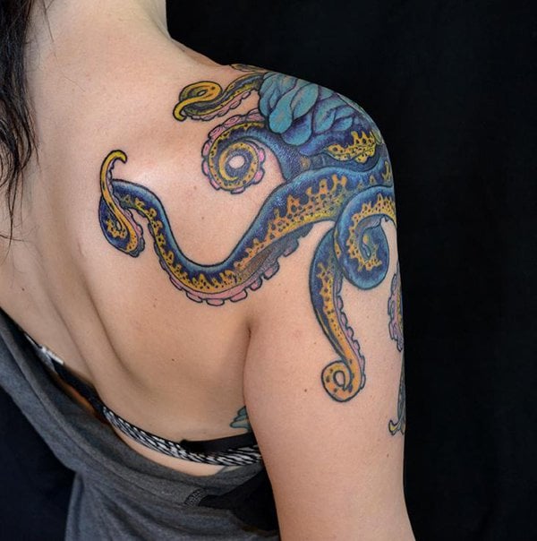 krake tintenfische tattoo 62