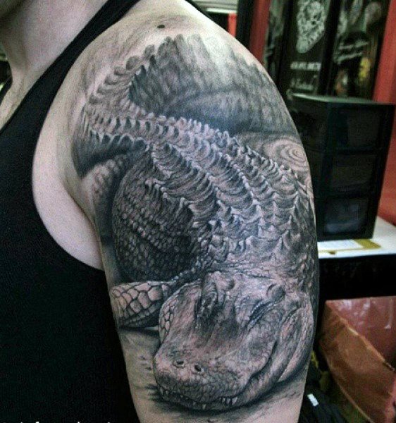 alligator krokodil tattoo 130