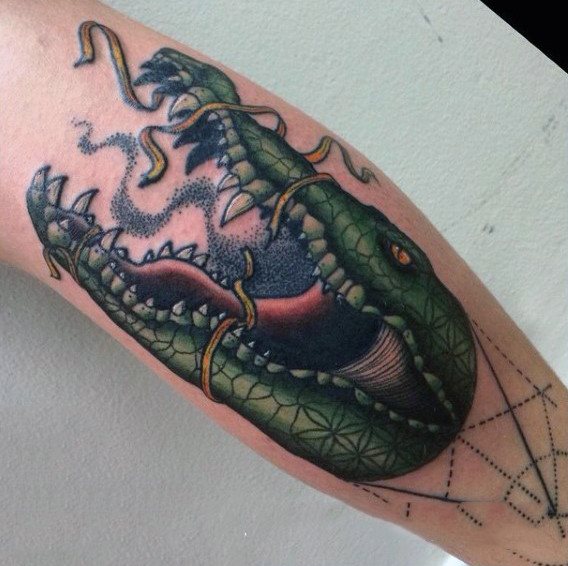 alligator krokodil tattoo 148