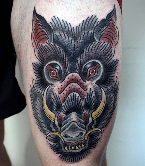 wildschwein tattoo 53