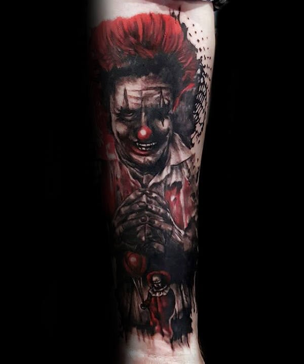 clown tattoo 45
