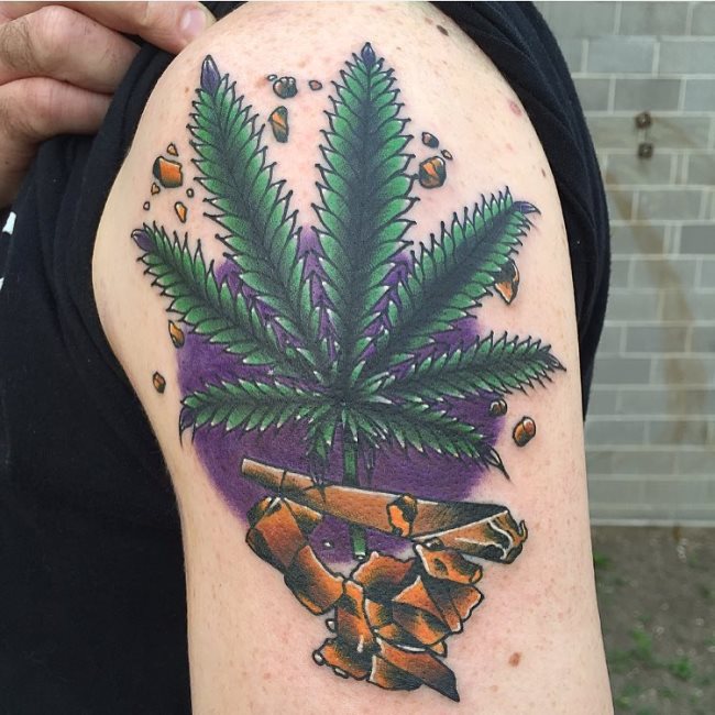 cannabis tattoo 129