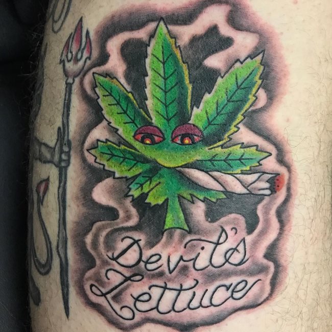 cannabis tattoo 139