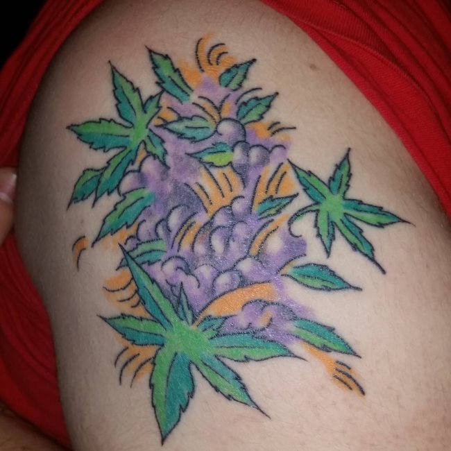 cannabis tattoo 143