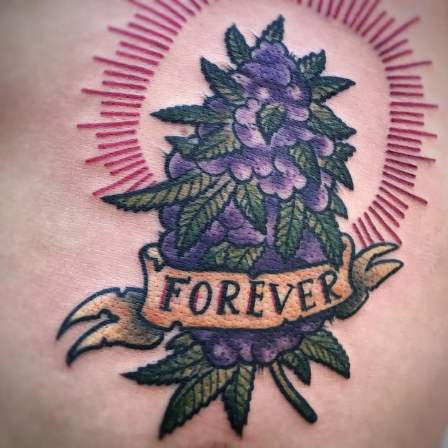 cannabis tattoo 29