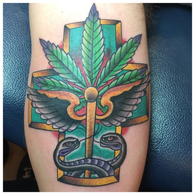 cannabis tattoo 43