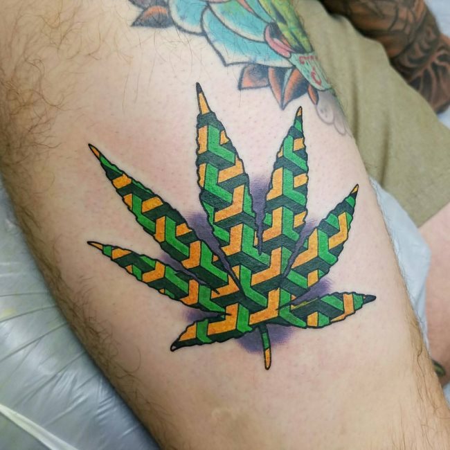 cannabis tattoo 49