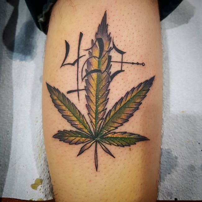 cannabis tattoo 51