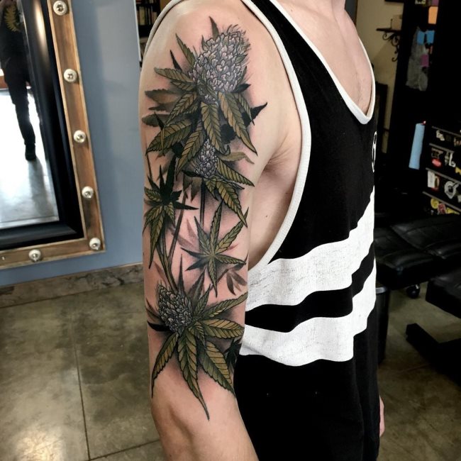 cannabis tattoo 89