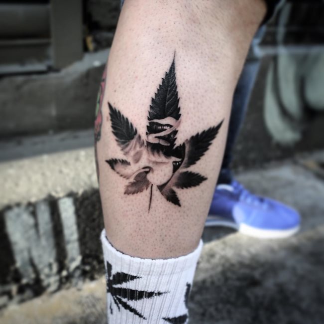 cannabis tattoo 91