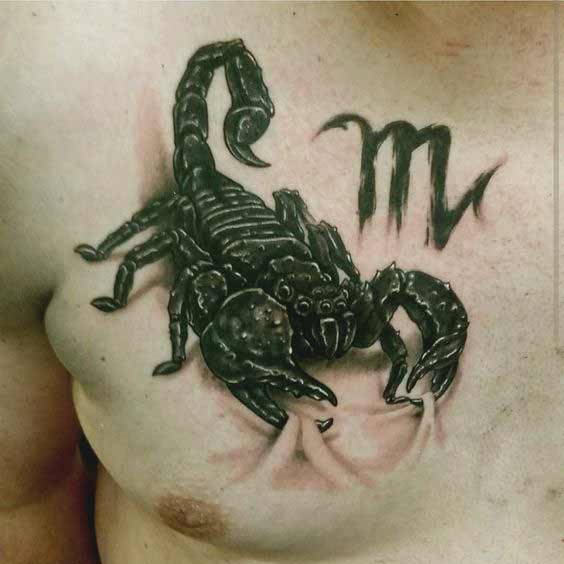 Skorpion-Sternzeichen-Tattoo 105