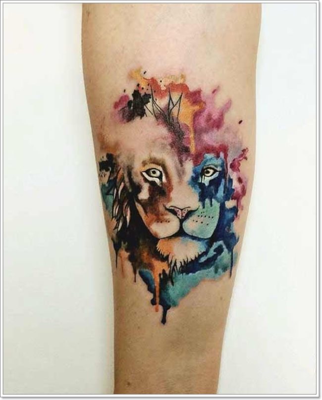 Löwe Sternzeichen-Tattoo 111