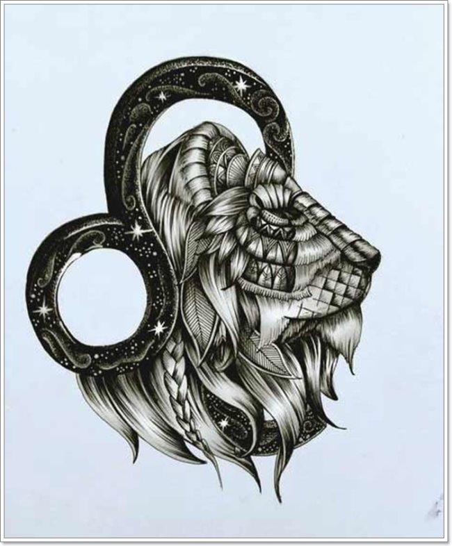 Löwe Sternzeichen-Tattoo 143